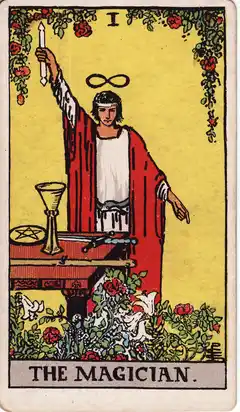 El Mago, carta del Rider-Waite de 1909