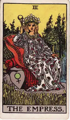 La Emperatriz, carta del Rider-Waite de 1909