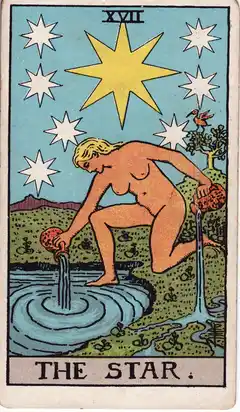 La Estrella, carta del Rider-Waite de 1909