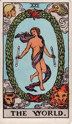 El Mundo, carta del Rider-Waite de 1909
